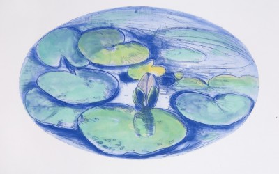 I giardini dell'anima - cm 50 x 70 - acquaforte, acquatinta, cera molle acquerellata a mano, 1994