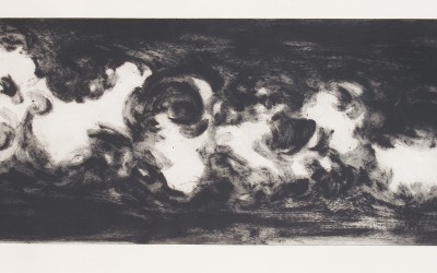 Nugae - cm 50 x 200 - carborundum - 2005