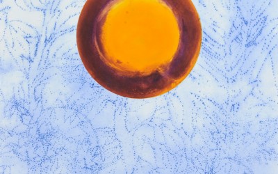 Eden celeste - cm 100 x 70 - acquaforte, acquatinta, ceramolle, serigrafia con flock, 2010